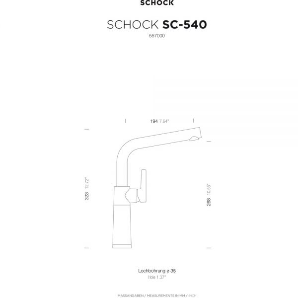 SCHOCK Einhebelmischer SC-540 557000GNE