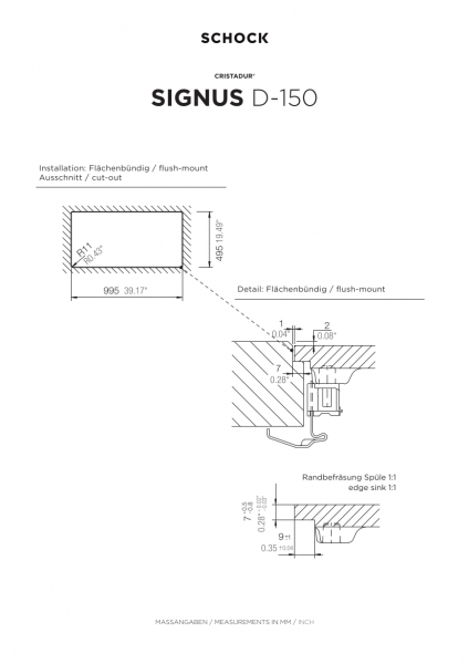 SCHOCK Küchenspüle Signus D-150 Puro SIGD150FBPUR