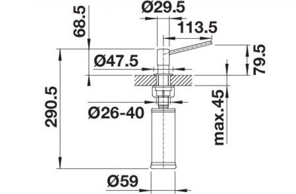 BLANCO TORRE Spülmittelspender PVD steel 526430