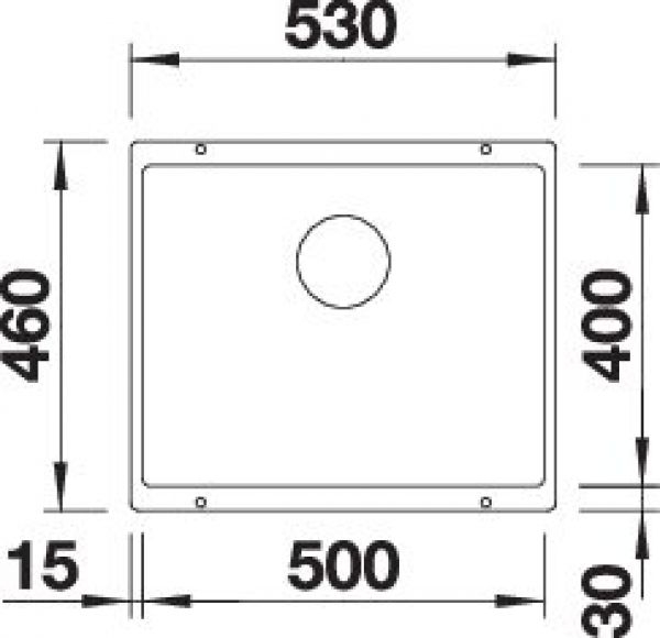 BLANCO SUBLINE 500-U für Farbige Komponenten felsgrau 527798